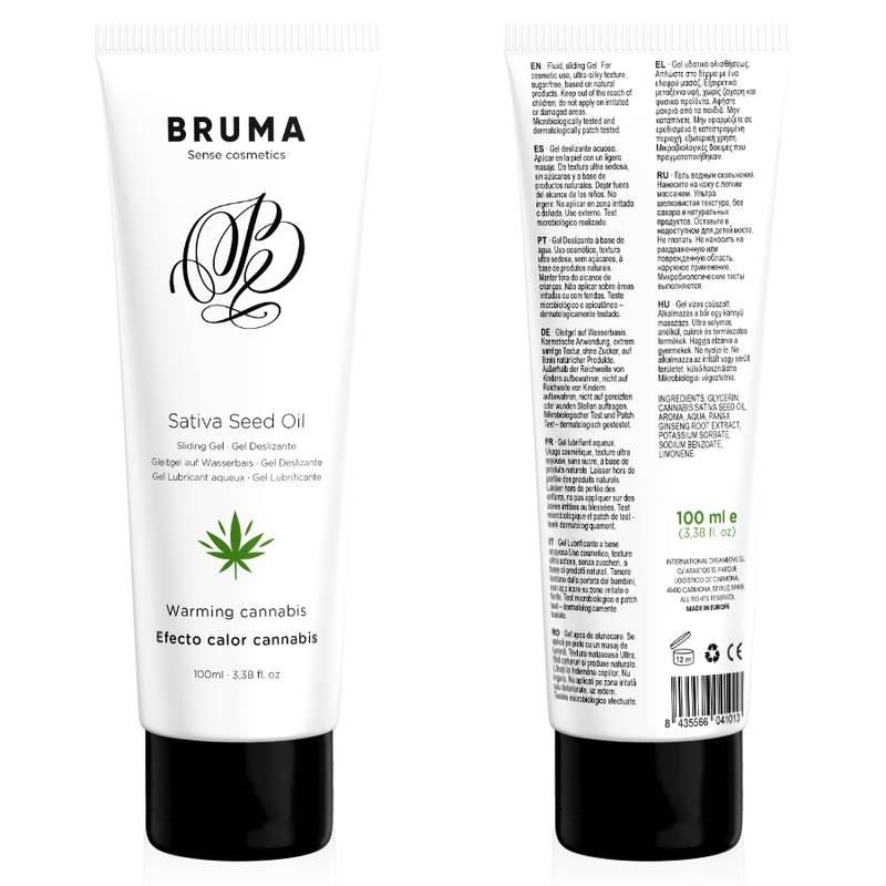 BRUMA - SATIVA-SAMENÖL-GLEITGEL MIT WÄRMENDEM CANNABISGESCHMACK 100 ml – Gleitgel Bild 2