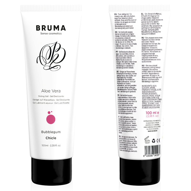 BRUMA - ALOE VERA GLEITGEL BUBBLEGUM GESCHMACK 100 ML – Gleitgel Bild 1