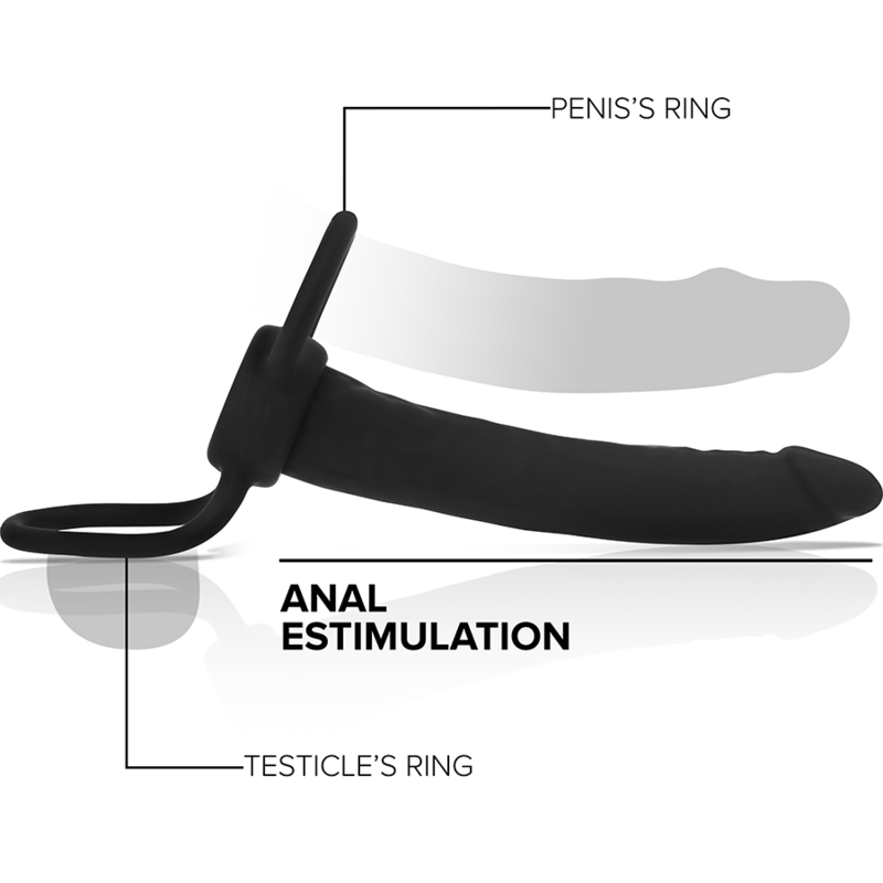 MYTHOLOGY - COBI ONYX ANAL DILDO MIT SCHWANZ- UND HODENRING 13 CM SILIKON – Anal-Toy Bild 6