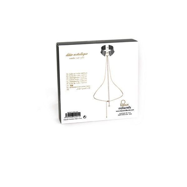 Bijoux Désir Métallique – Schwarze Metallic-Halskette & Bondage-Accessoire | Secet Pulse hochwertiges Zubehör