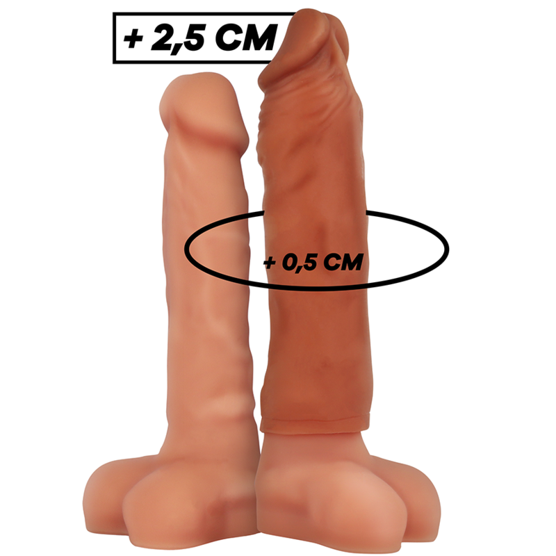VIRILXL - FLÜSSIGE SILIKON V5 BRAUNE PENISVERLÄNGERUNG – Penis-Extender Bild 1