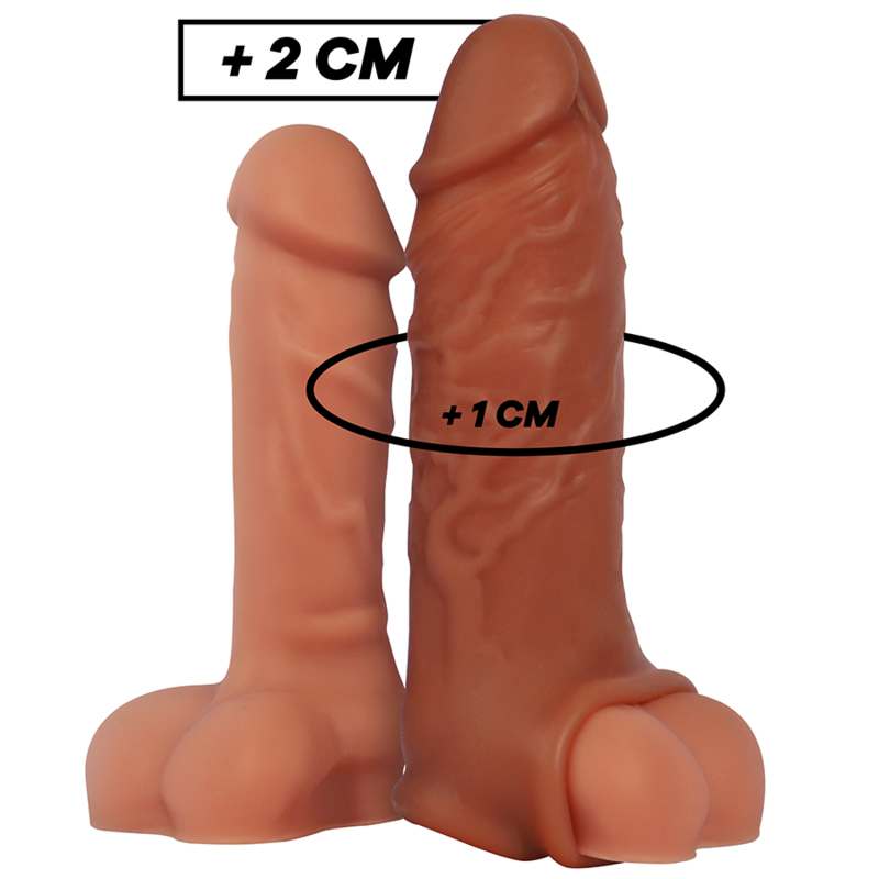 VIRILXL - FLÜSSIGE SILIKON V9 BRAUNE PENISVERLÄNGERUNG – Penis-Extender Bild 1