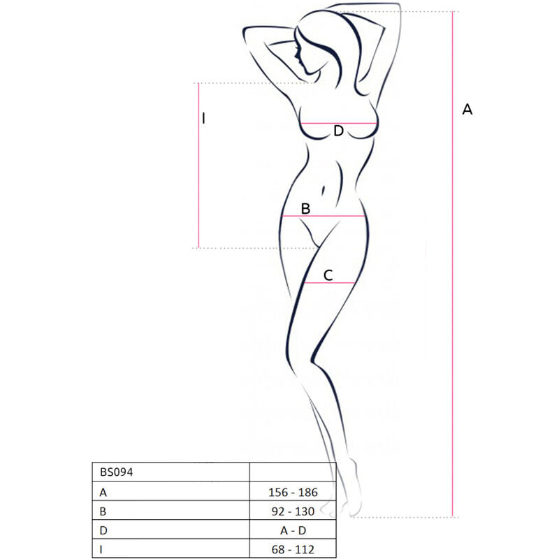 PASSION - BS094 ROTER BODYSTOCKING, EINE GRÖSSE hochwertige Produktabbildung