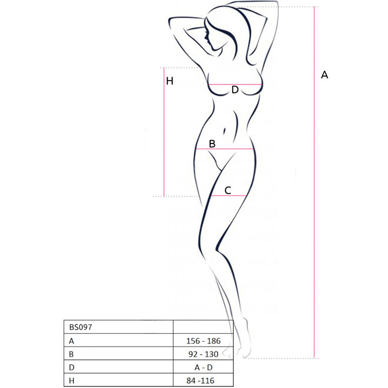 PASSION - BS097 SCHWARZER BODYSTOCKING, EINE GRÖSSE Detailansicht bei Secret Pulse