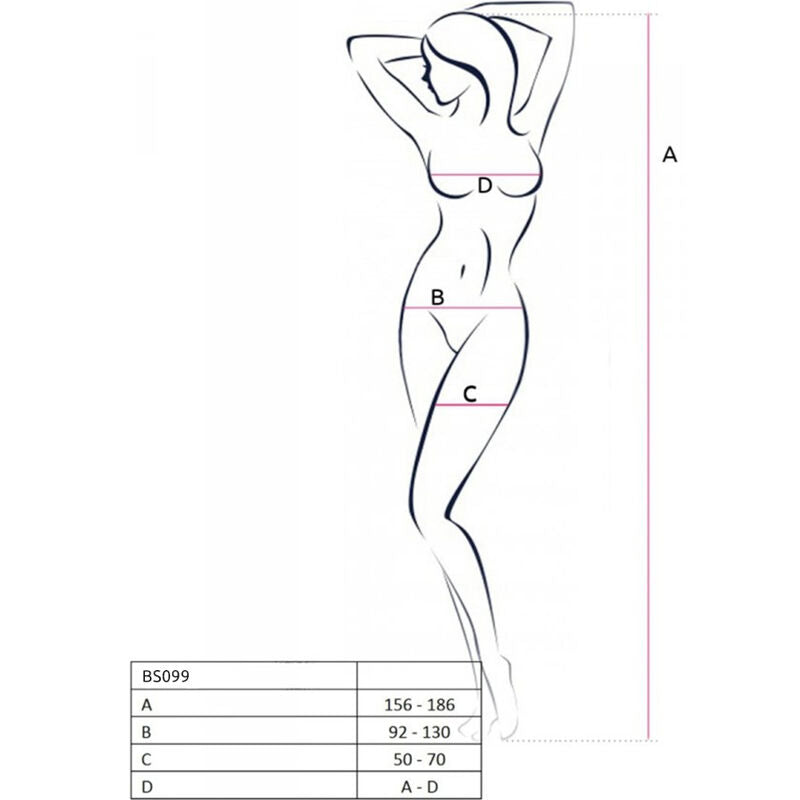 PASSION - BS099 SCHWARZER BODYSTOCKING, EINE GRÖSSE Detailansicht bei Secret Pulse
