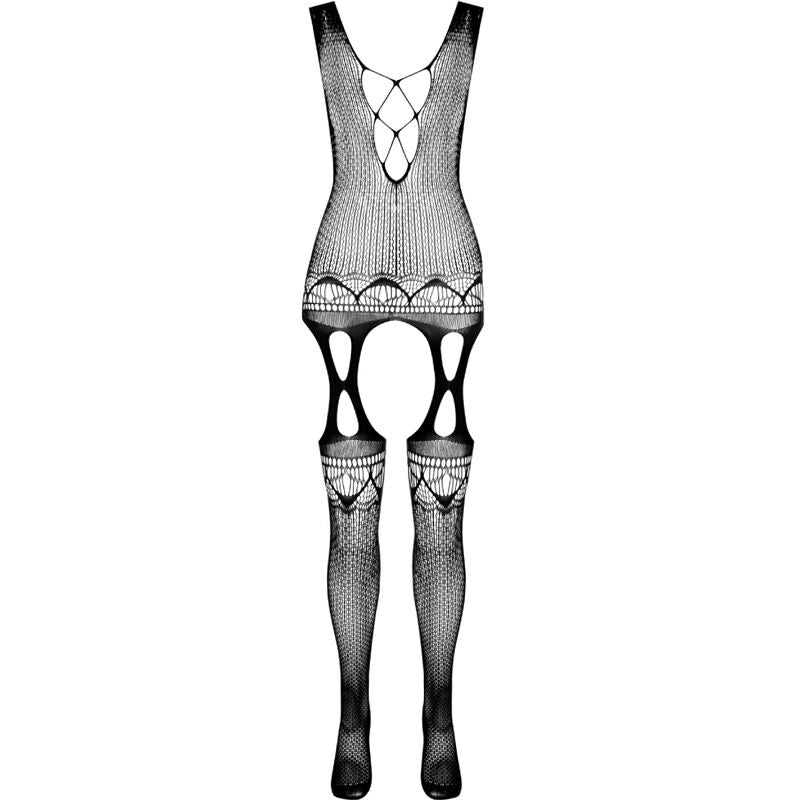 PASSION - BS099 SCHWARZER BODYSTOCKING, EINE GRÖSSE hochwertige Produktabbildung