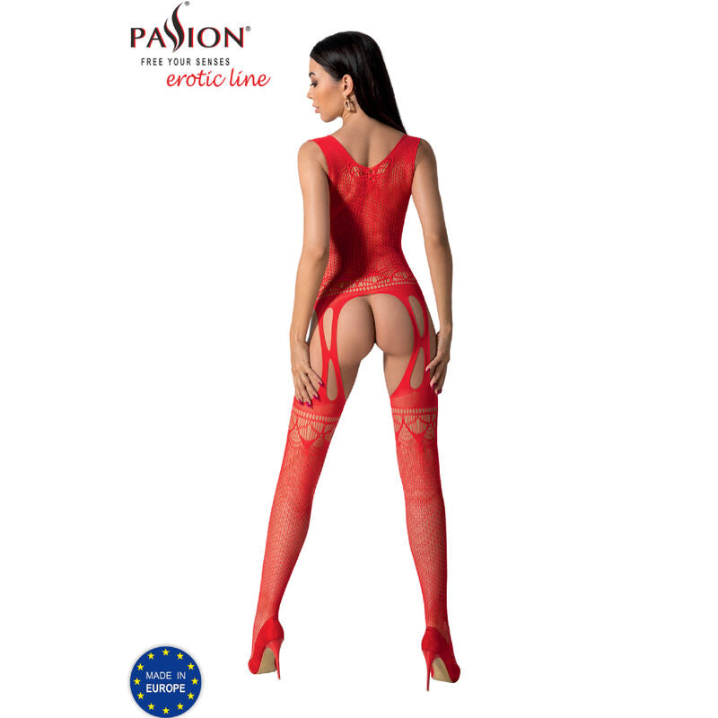 PASSION - BS099 ROTER BODYSTOCKING, EINE GRÖSSE für sinnliche Momente