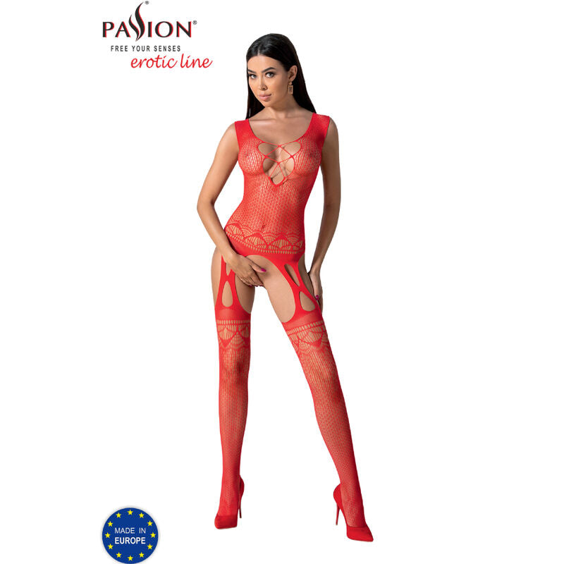 PASSION - BS099 ROTER BODYSTOCKING, EINE GRÖSSE Dessous-Body diskret online kaufen