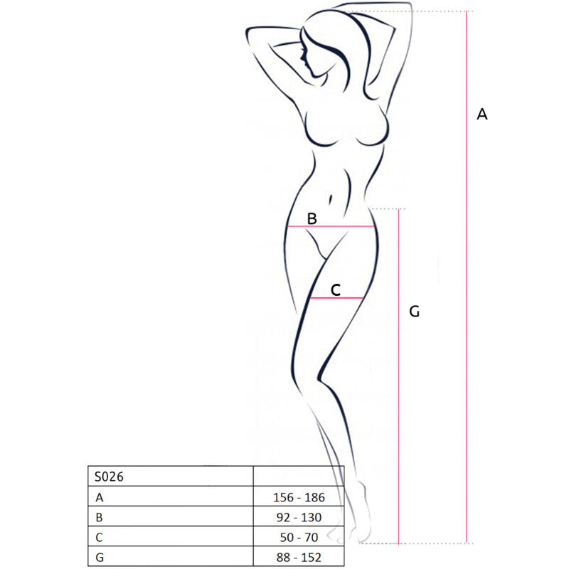 PASSION - S026 SCHWARZE STRUMPFSTRUMPFHOSE, EINE GRÖSSE Detailansicht bei Secret Pulse