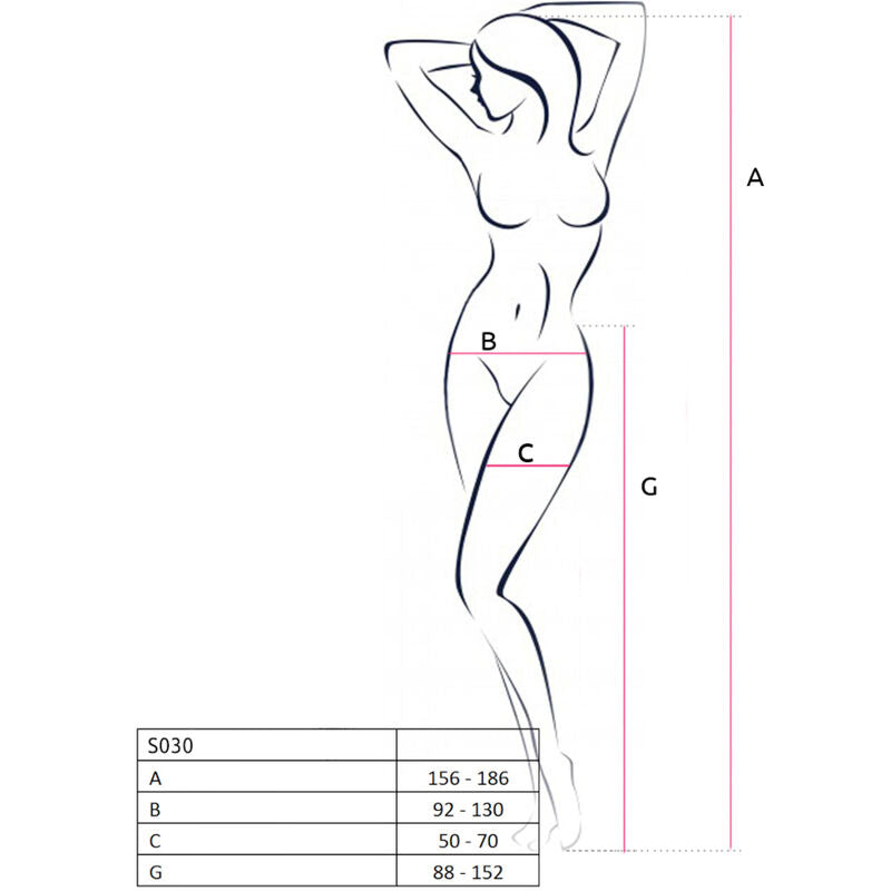 PASSION - S030 STRUMPFHOSE MIT SCHWARZEM GARTER, EINE GRÖSSE Detailansicht bei Secret Pulse