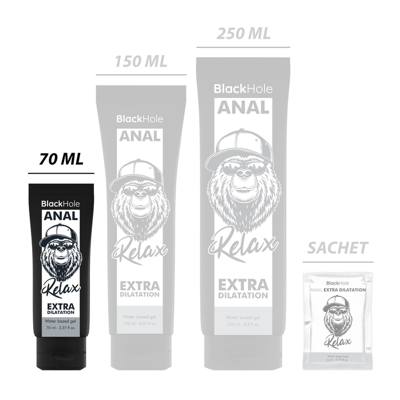 BLACK HOLE - ANAL-DILATIONSGEL AUF WASSERBASIS 70 ML Produktansicht und Details