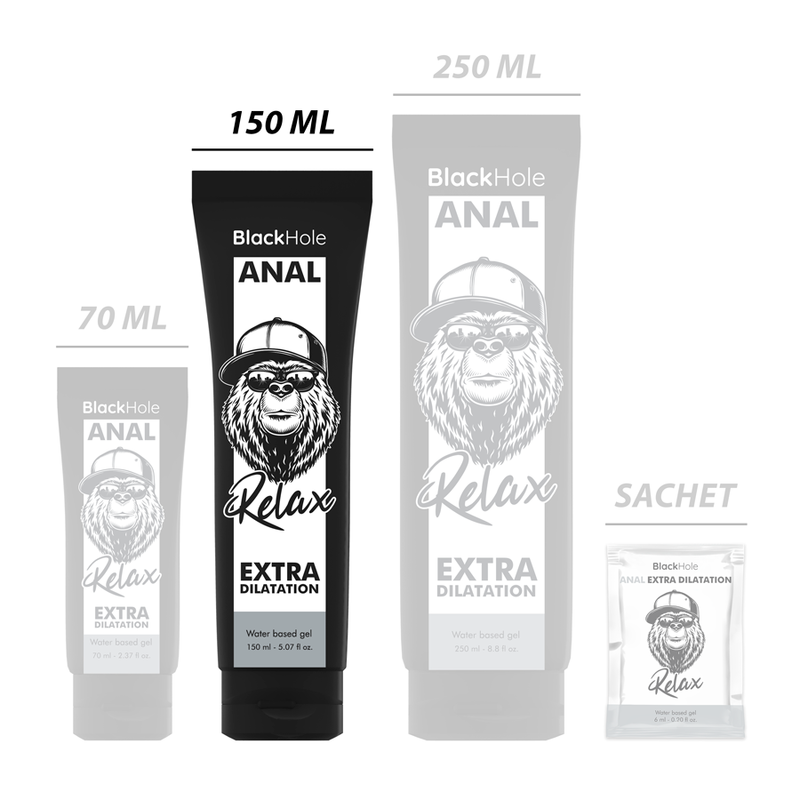 BLACK HOLE - ANAL-DILATIONSGEL AUF WASSERBASIS 150 ML Produktansicht und Details