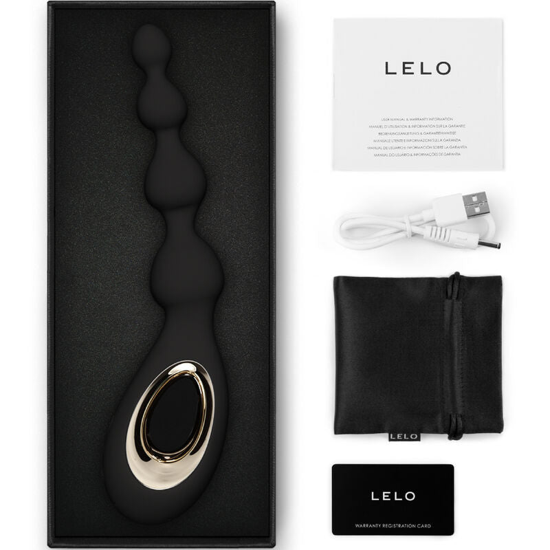 LELO - SORAYA BEADS SCHWARZES ANALMASSAGER Produktansicht und Details