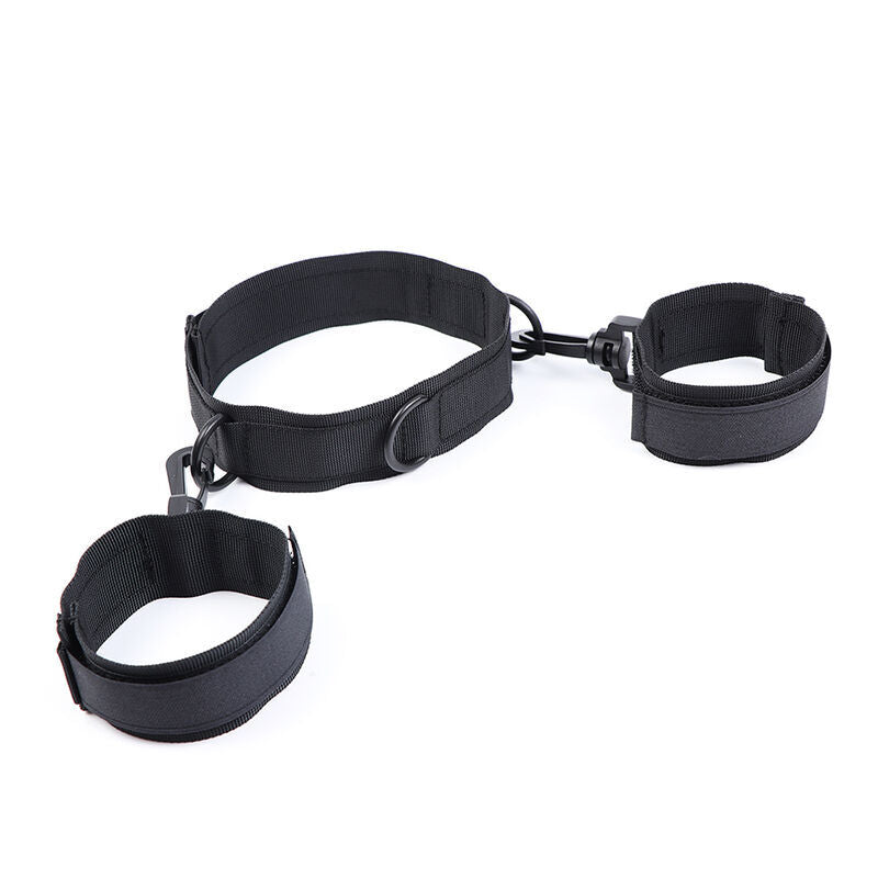 OHMAMA FETISH - HANDSCHELLEN UND KRAGEN AUS NYLON – Bondage-Fessel Bild 2