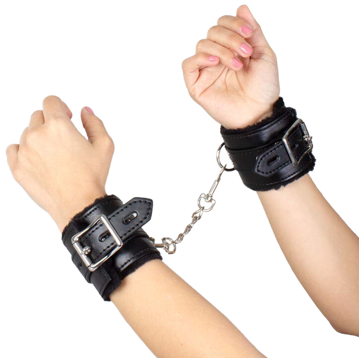 SECRETPLAY - SCHWARZE BONDAGE-HANDSCHELLEN BDSM-KOLLEKTION – Bondage-Fessel Bild 2