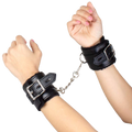 SECRETPLAY - SCHWARZE BONDAGE-HANDSCHELLEN BDSM-KOLLEKTION – Bondage-Fessel Bild 1