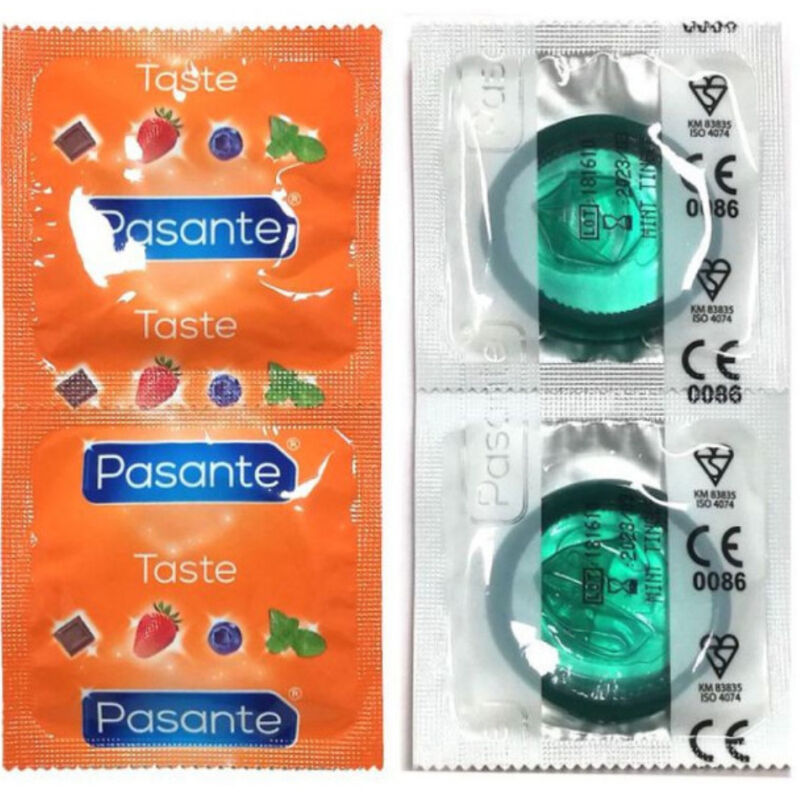 Pasante Minze Kondome 144er-Pack – Aromatisierte Premium-Kondome mit Minzgeschmack