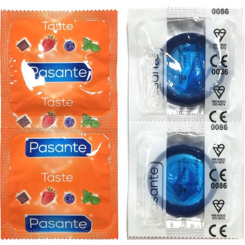 Pasante Blaubeere Kondome 144er-Pack – Aromatisierte Premium-Kondome mit Blaubeergeschmack für Schutz und angenehmes Gefühl