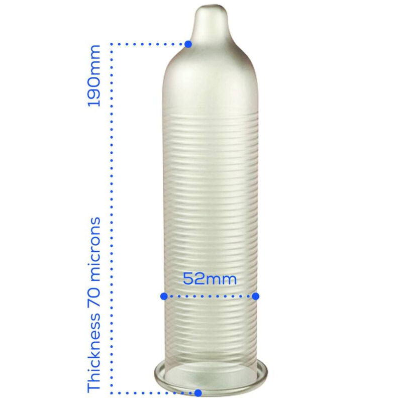 Pasante Kondome Wärmeeffekt 144 Stück – gerippt & transparent