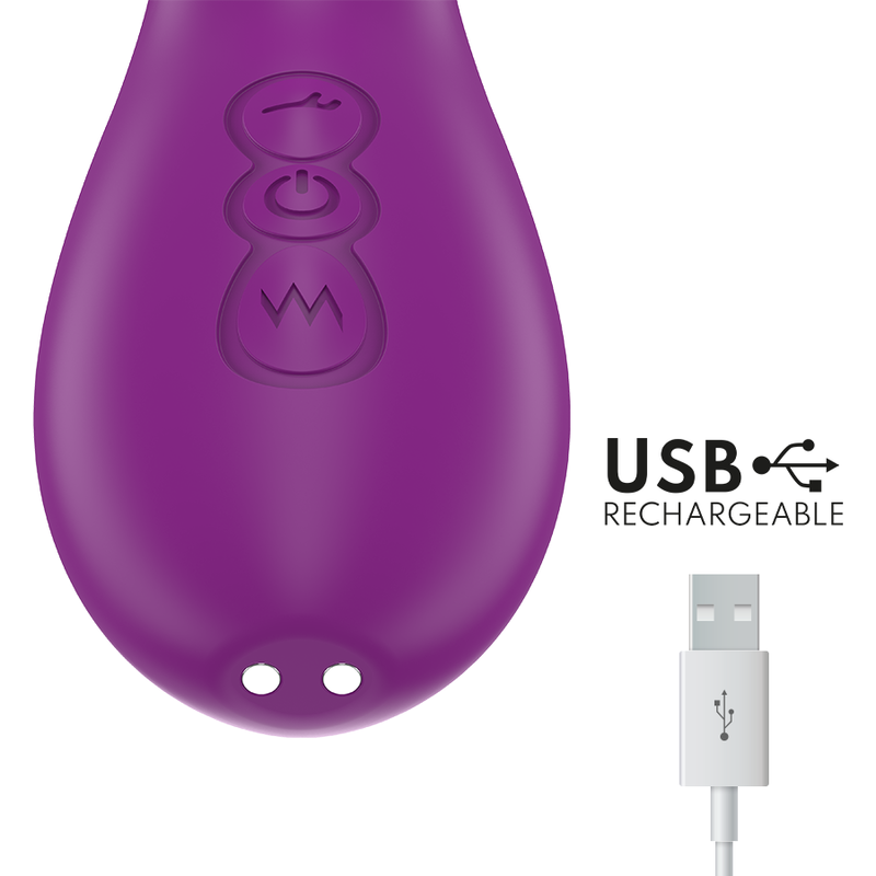 INTENSE - APOLO WIEDERAUFLADBARER MULTIFUNKTIONSVIBRATOR 7 VIBRATIONEN MIT LILA SCHWINGENDER ZUNGE – Vibrator Bild 12