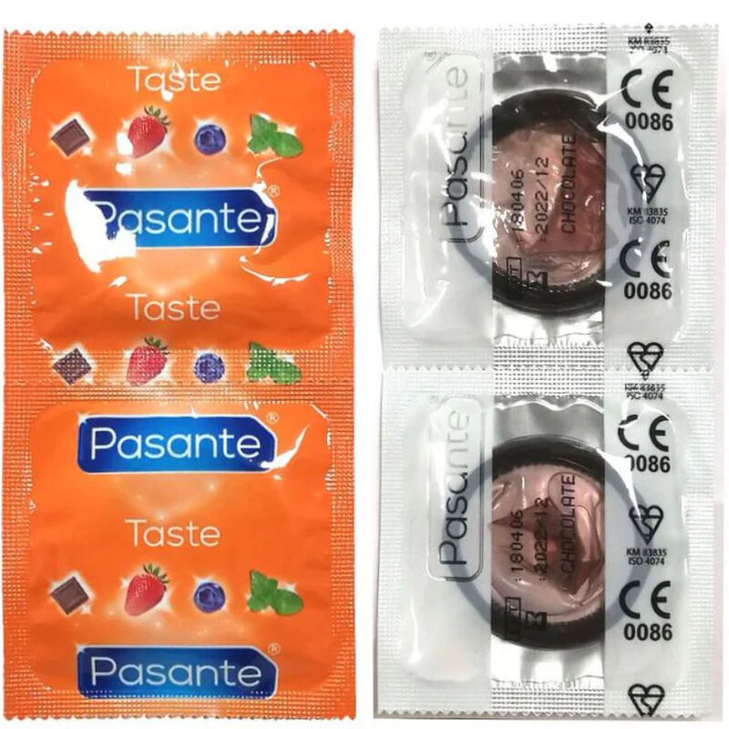 Pasante Schokolade Kondome 144er-Pack – Aromatisierte Premium-Kondome mit Schokoladengeschmack für Schutz und angenehmes Gefühl