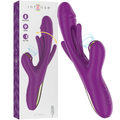 INTENSE - ATENEO WIEDERAUFLADBARER MULTIFUNKTIONSVIBRATOR 7 VIBRATIONEN MIT OSZILLIERENDER ZUNGE UND LILA SAUGROHR – Vibrator Bild 1