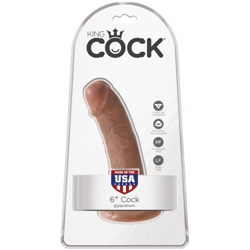 KING COCK - REALISTISCHER PENIS 15 CM KARAMELL – realistischer Dildo Bild 11