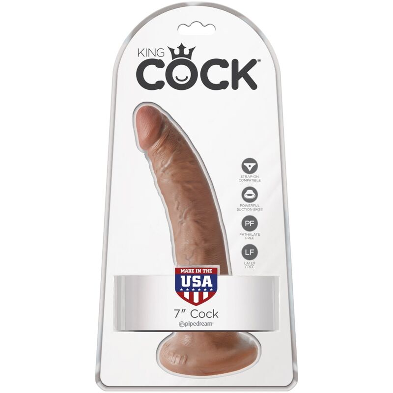 KING COCK - REALISTISCHER PENIS 17.5 CM KARAMELL hochwertiges Intimtoy