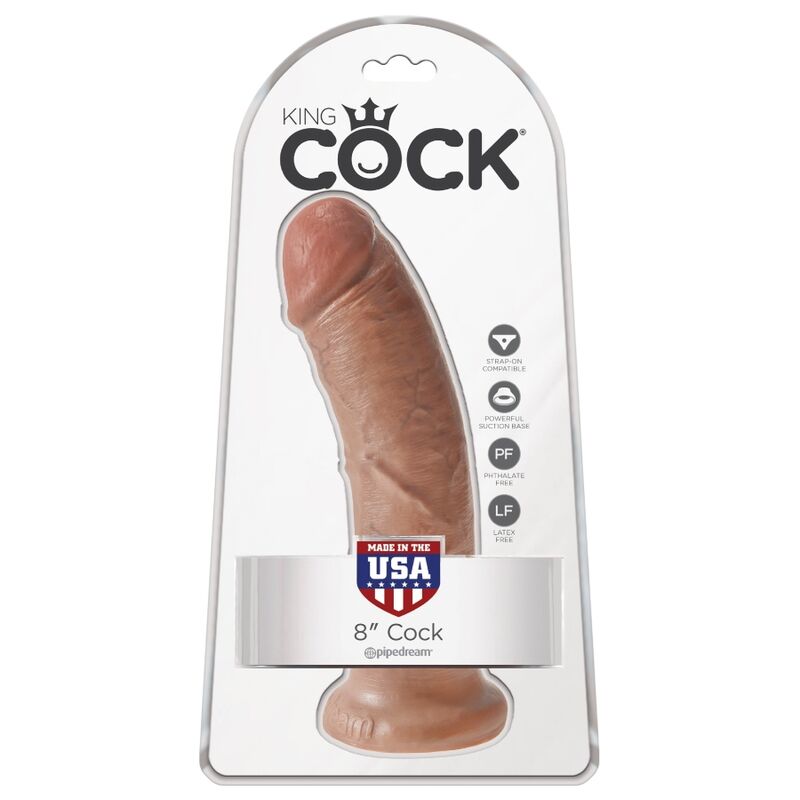 KING COCK - REALISTISCHER PENIS 19.5 CM KARAMELL – realistischer Dildo Bild 12