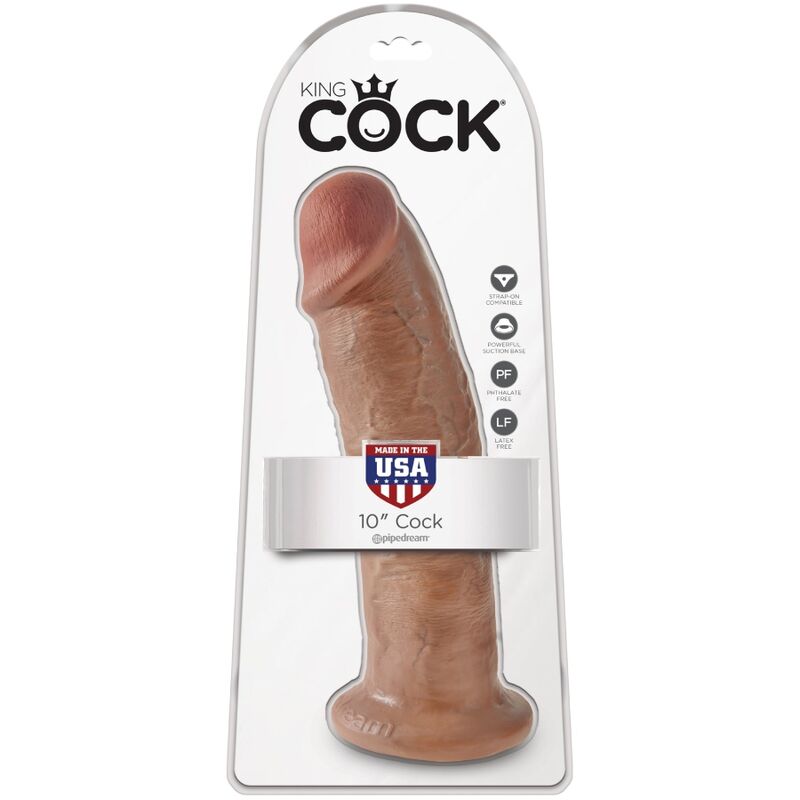 KING COCK - REALISTISCHER PENIS 24 CM KARAMELL – realistischer Dildo Bild 12