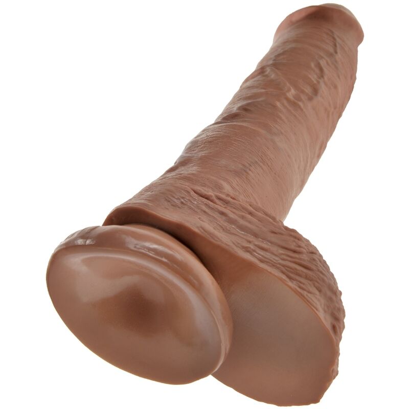 KING COCK - REALISTISCHER PENIS MIT KUGELN 19.8 CM KARAMELL für sinnliche und diskrete Momente
