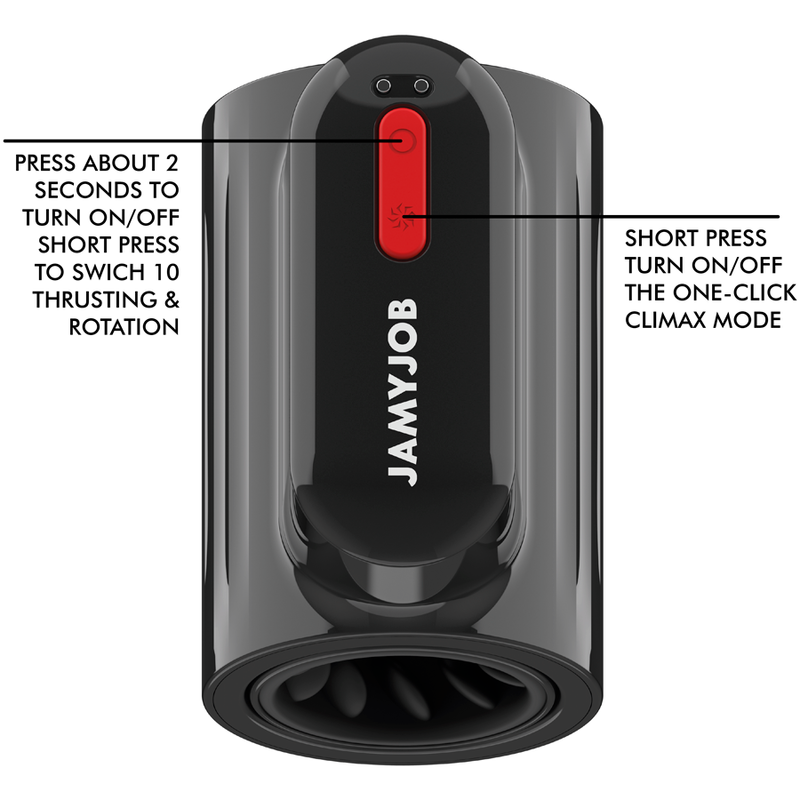 JAMYJOB - VORTEX-STOß- UND 360-DREHBARER TECH-TURBO-MODUS-MASTURBATOR – Masturbator Bild 10