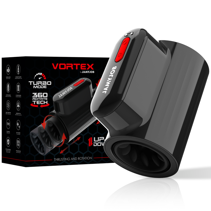 JAMYJOB - VORTEX-STOß- UND 360-DREHBARER TECH-TURBO-MODUS-MASTURBATOR – Masturbator Bild 3