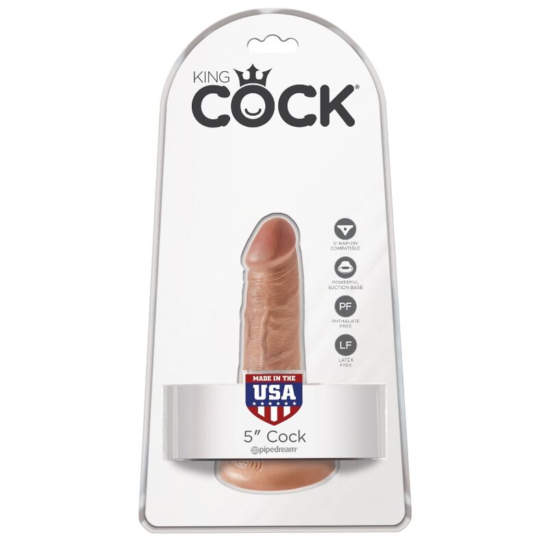 KING COCK - REALISTISCHER PENIS 12 CM KARAMELL – realistischer Dildo Bild 12