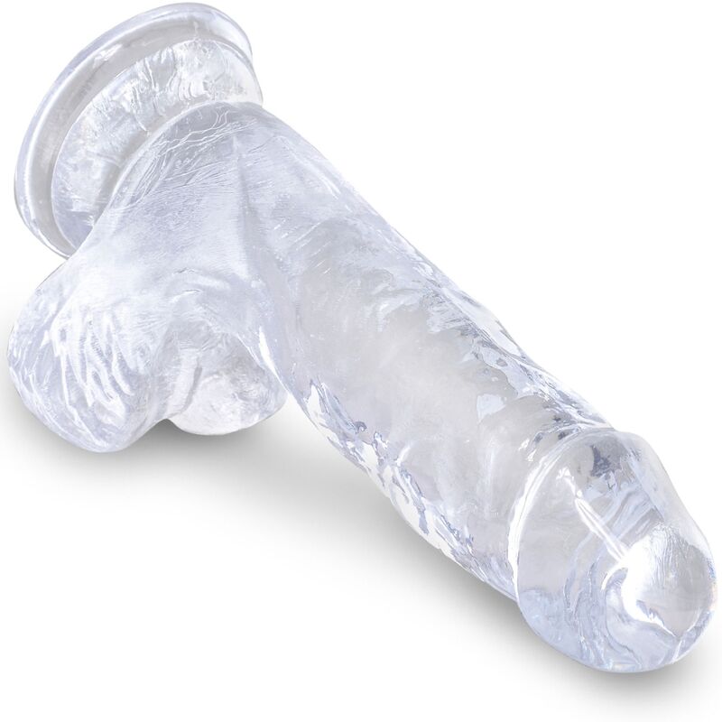 KING COCK - CLEAR REALISTISCHER PENIS MIT EIEREN 10.1 CM TRANSPARENT hochwertiges Intimtoy