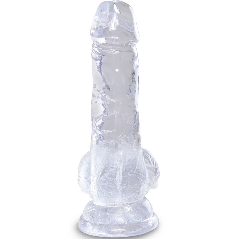 KING COCK - CLEAR REALISTISCHER PENIS MIT EIEREN 10.1 CM TRANSPARENT bei Secret Pulse im Erotikshop