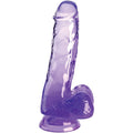 KING COCK - CLEAR REALISTISCHER PENIS MIT KUGELN 13.5 CM LILA realistischer Dildo diskret online kaufen