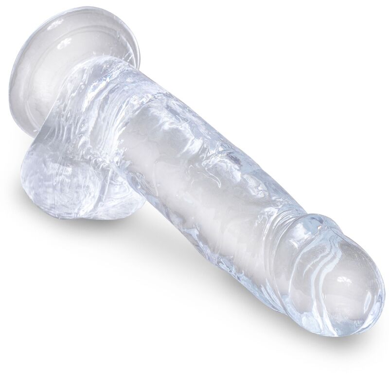 KING COCK - CLEAR REALISTISCHER PENIS MIT EIEREN 15.2 CM TRANSPARENT hochwertiges Intimtoy