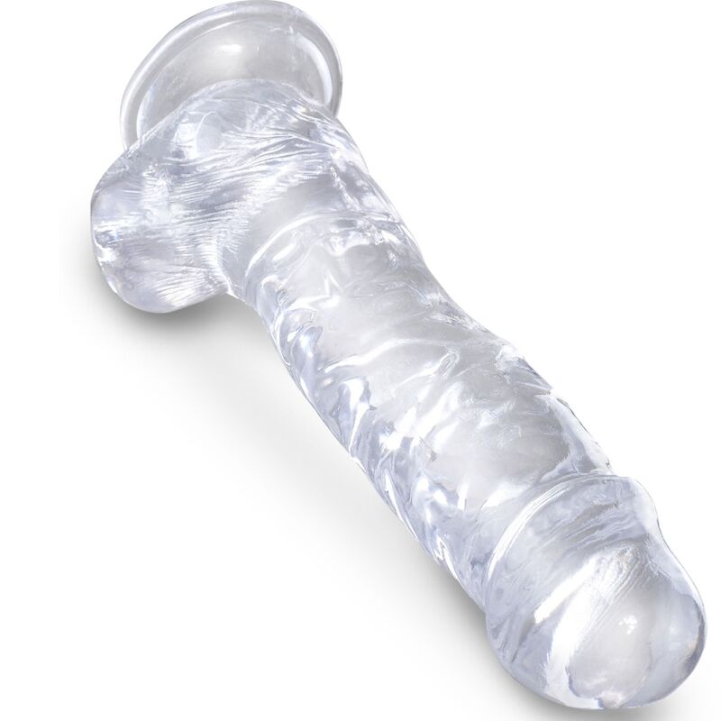 KING COCK - CLEAR REALISTISCHER PENIS MIT EIEREN 16.5 CM TRANSPARENT realistischer Dildo diskret online kaufen