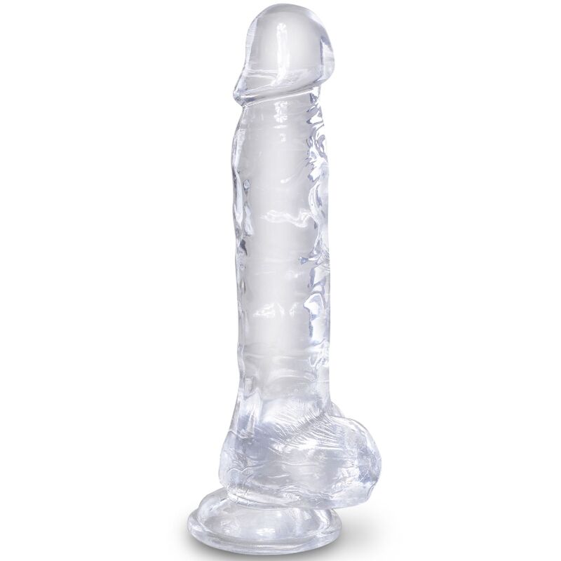 KING COCK - CLEAR REALISTISCHER PENIS MIT EIEREN 16.5 CM TRANSPARENT realistischer Dildo diskret online kaufen