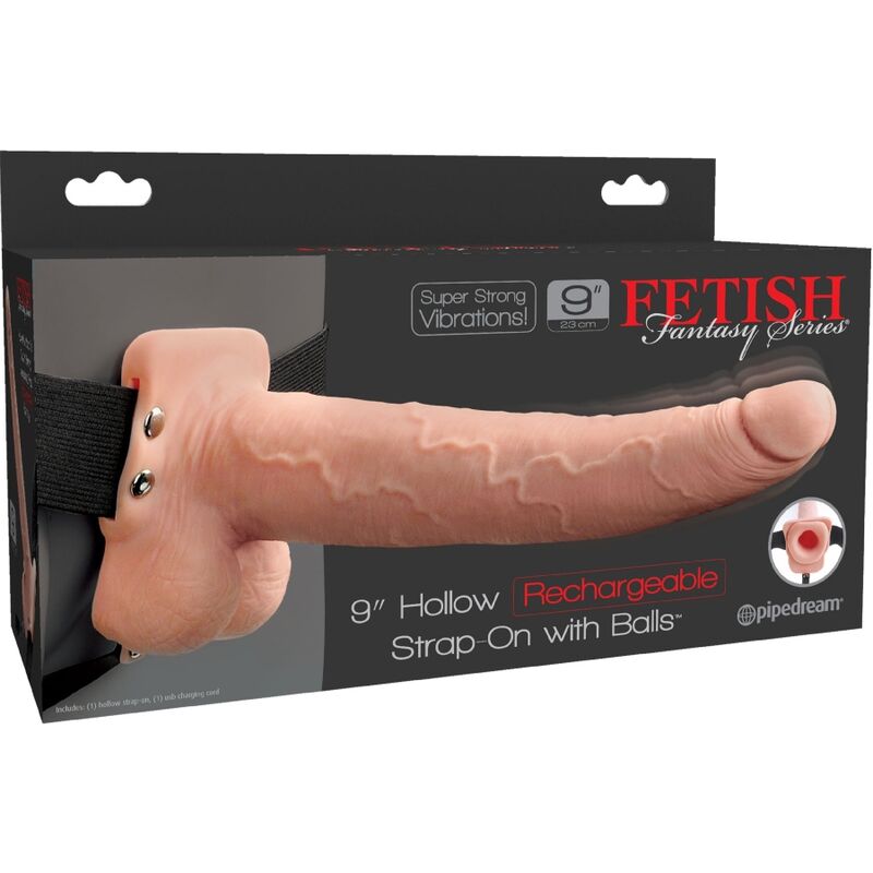 Fetish Fantasy Series Verstellbarer Gurt 23 cm – Realistischer Penis mit Vibrator