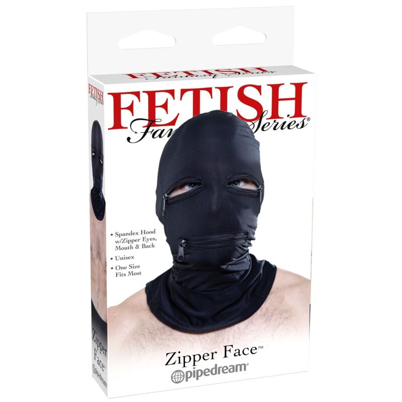 Maske mit Reißverschlüssen Schwarz – BDSM, Fetisch & Bondage | Secret Pulse bei Secret Pulse im Erotikshop