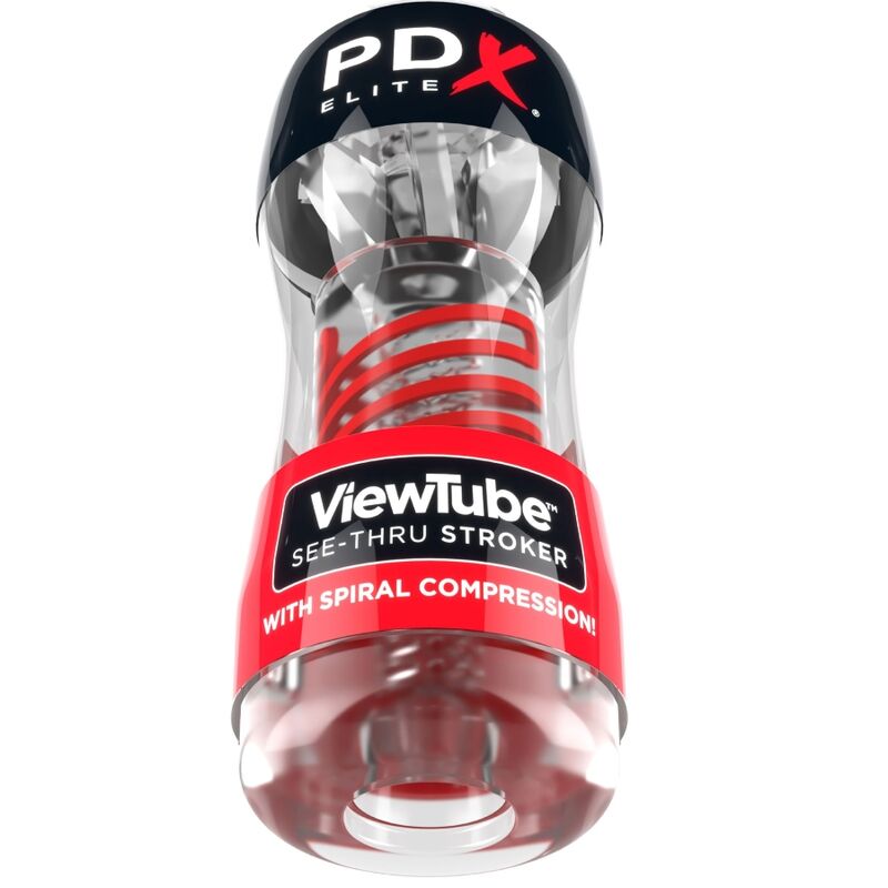 PDX ELITE - STROKER VIEWTUBE 2 SPIRALKOMPRESSION TRANSPARENT bei Secret Pulse im Erotikshop