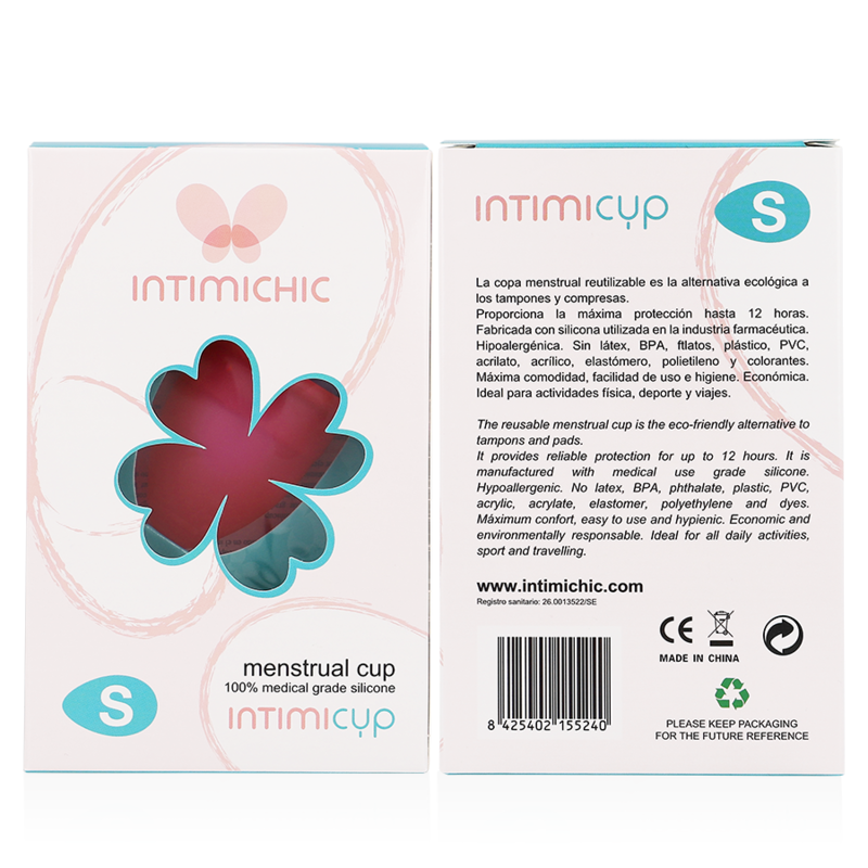 INTIMICHIC - MENSTRUAL CUP MEDIZINISCHES SILIKON - GRÖSSE S – Intimhygiene Bild 7
