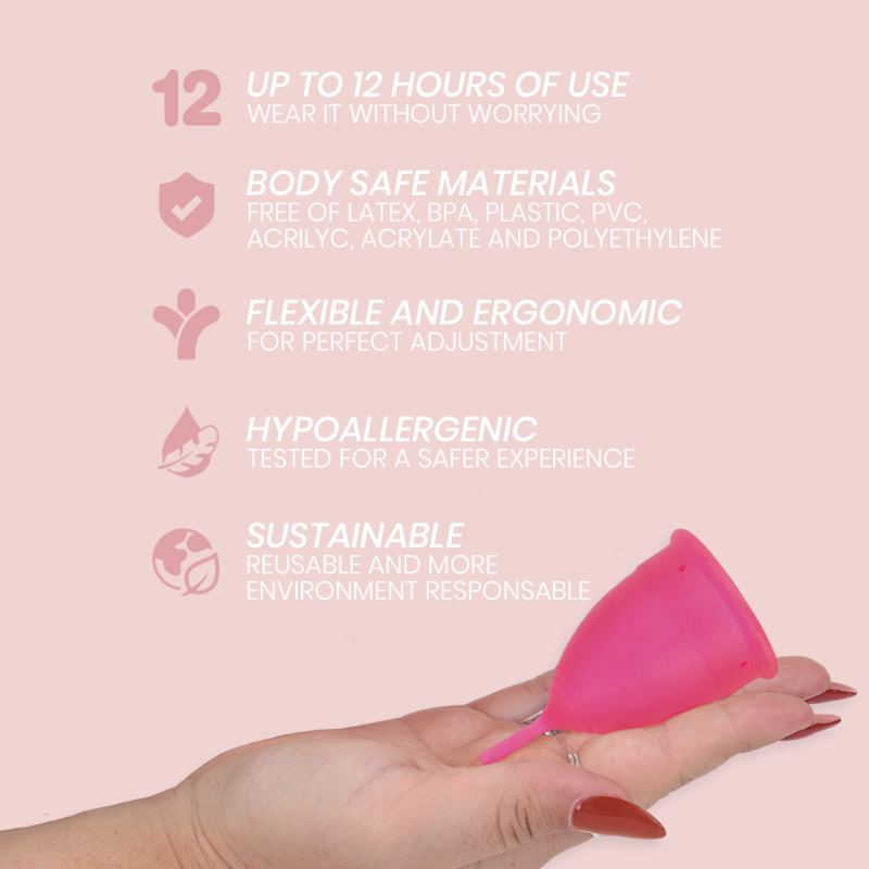 INTIMICHIC - MENSTRUAL CUP MEDIZINISCHES SILIKON - GRÖSSE S – Intimhygiene Bild 5