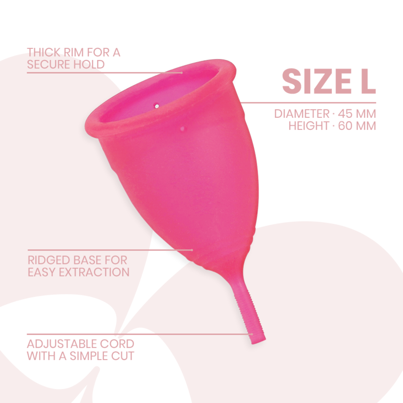 INTIMICHIC - MENSTRUAL CUP MEDIZINISCHES SILIKON - GRÖSSE L – Intimhygiene Bild 3