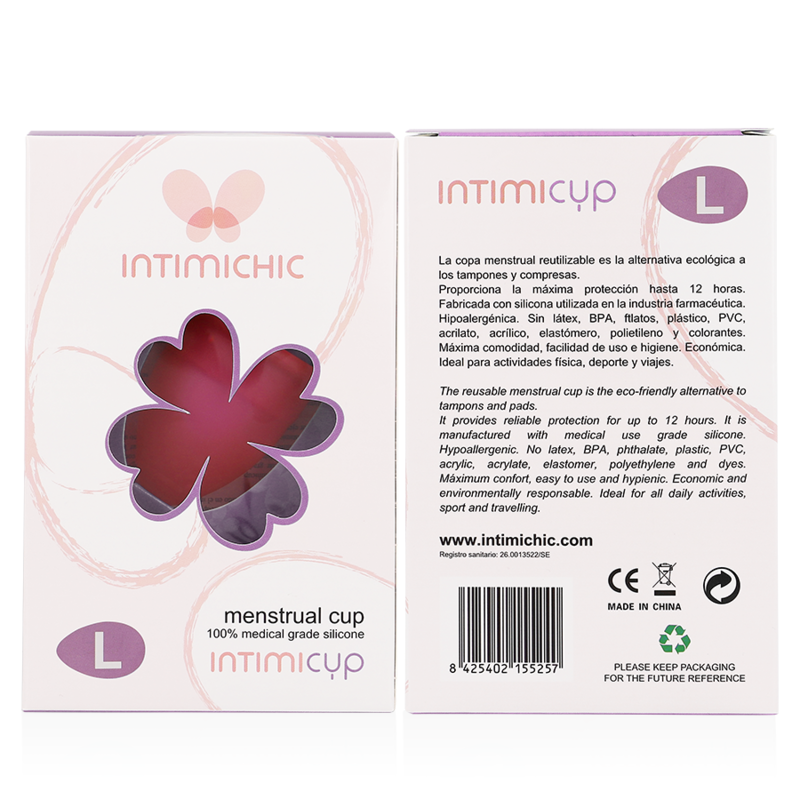 INTIMICHIC - MENSTRUAL CUP MEDIZINISCHES SILIKON - GRÖSSE L – Intimhygiene Bild 7