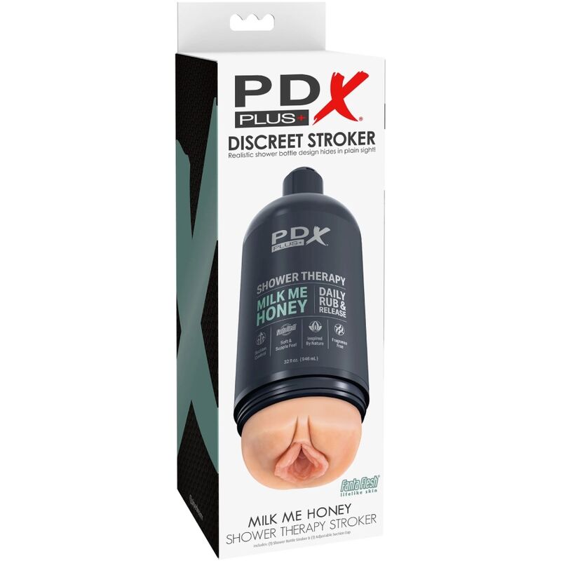 PDX PLUS - STROKER MASTURBATOR DISKRETES FLASCHENDESIGN MILK ME HONEY SHAMPOO – Masturbator Bild 11