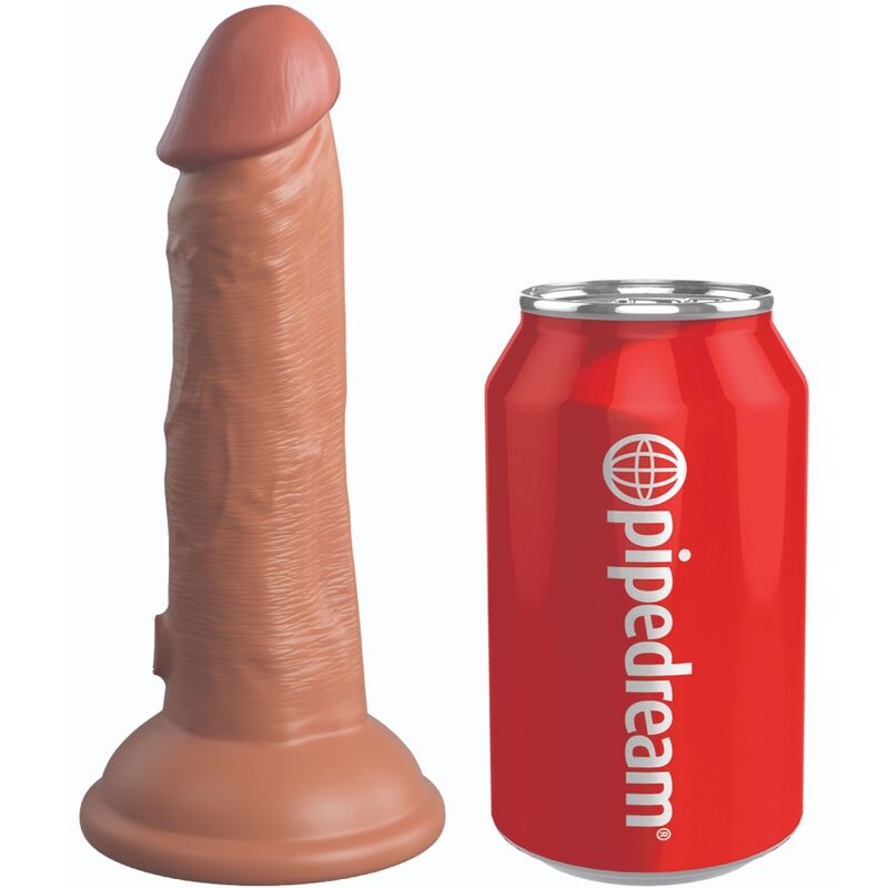 KING COCK - ELITE REALISTISCHER SILIKONDILDO 15.2 CM KARAMELL – realistischer Dildo Bild 2
