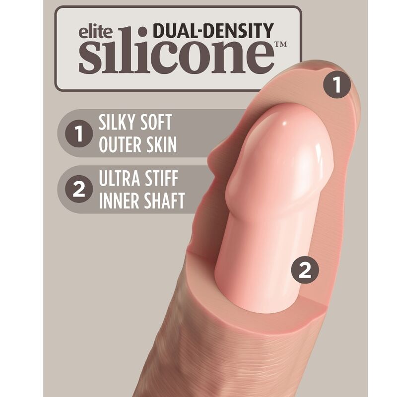 KING COCK - ELITE REALISTISCHER DILDO MIT VIBRATION UND SILIKON 15.2 CM – realistischer Dildo Bild 6